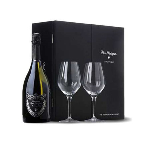 Send Dom Perignon Oenotheque 1996 Vintage Champagne 2 Dom Perignon branded Flute Gift Set Online